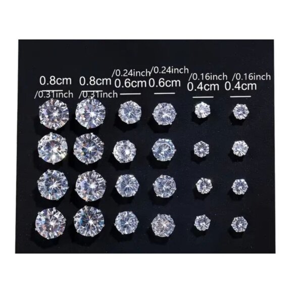 BOGO FREE - Classic Minimalist Style Diamond Stud Earrings Set - Picture 5 of 5